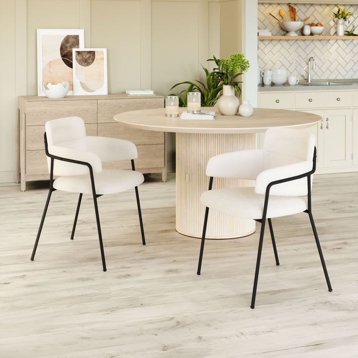 Zuo Marcel Dining Chair (Set of 2) Cream