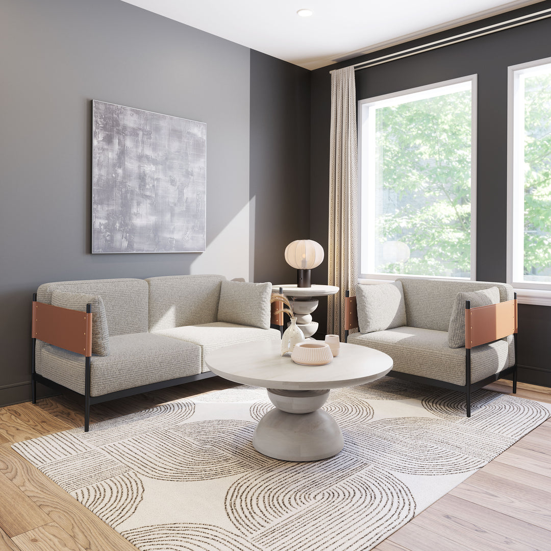 Zuo Stirbe Loveseat Gray