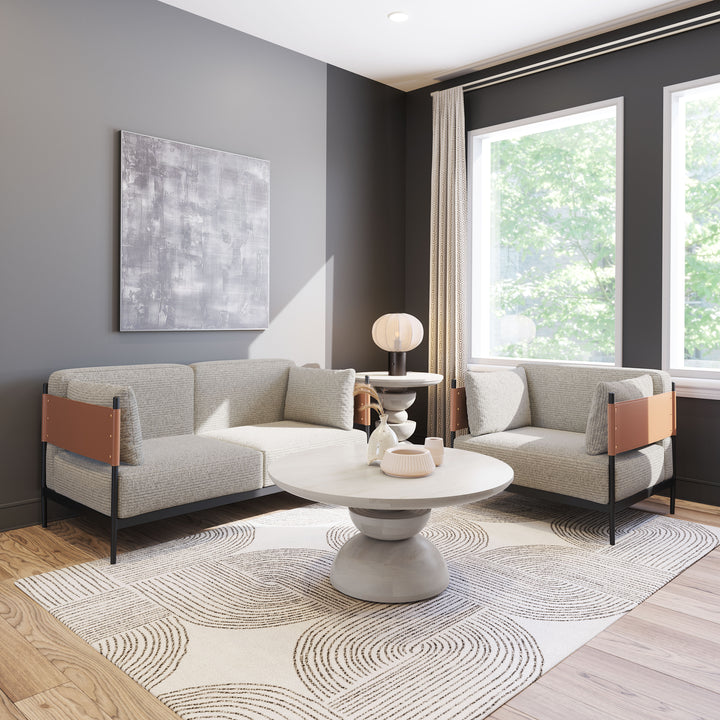 Zuo Stirbe Loveseat Gray