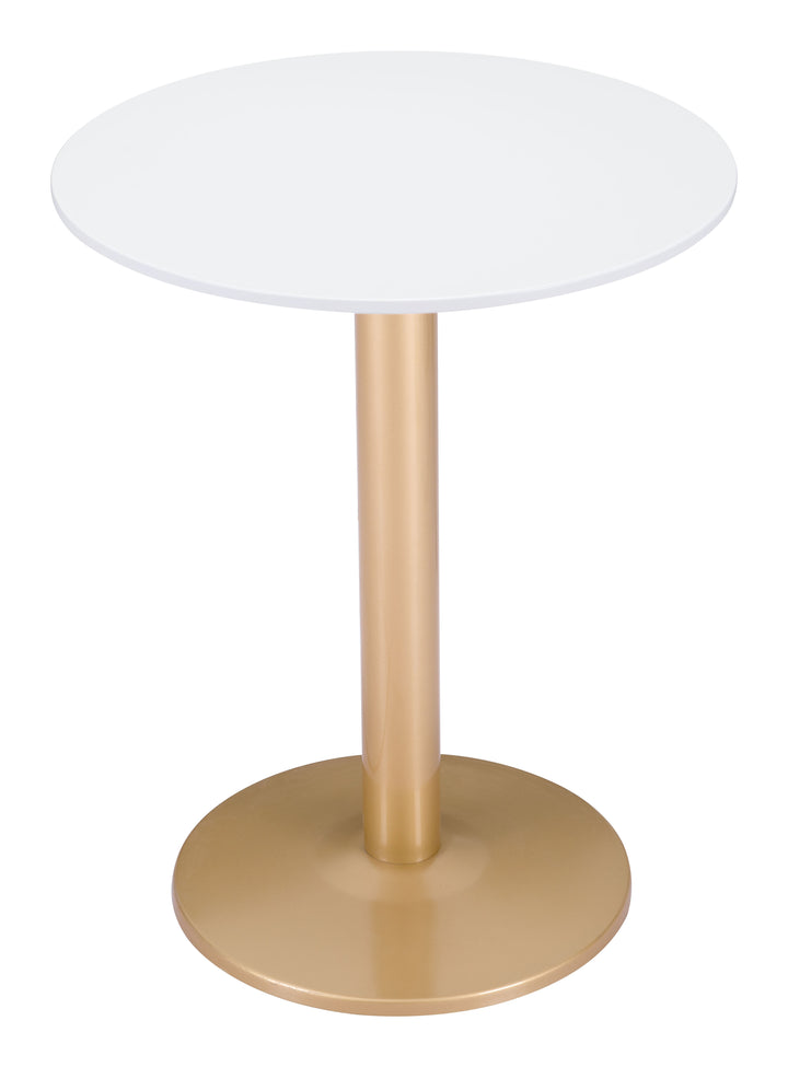 Zuo Alto Bistro Table White & Gold
