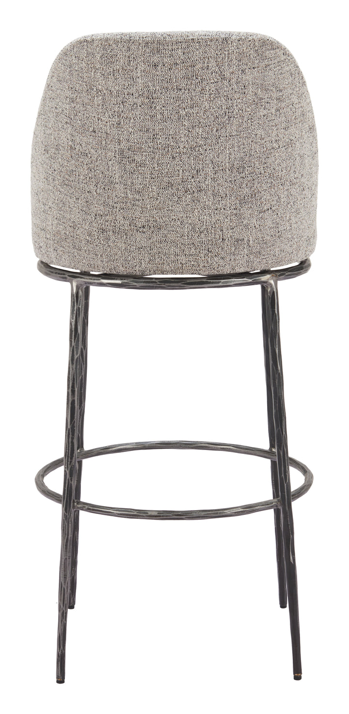 Zuo Nordhavn Swivel Barstool Gray