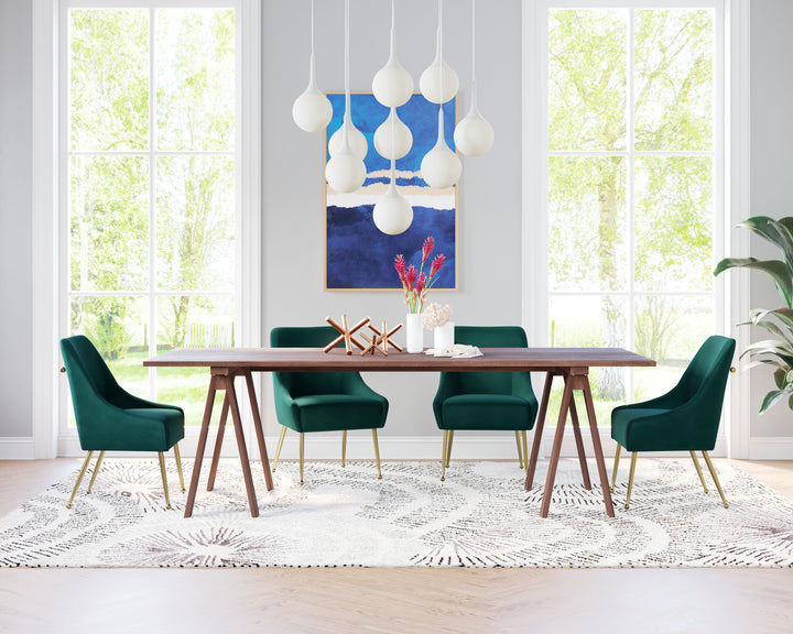 Zuo Maxine Dining Chair Green & Gold