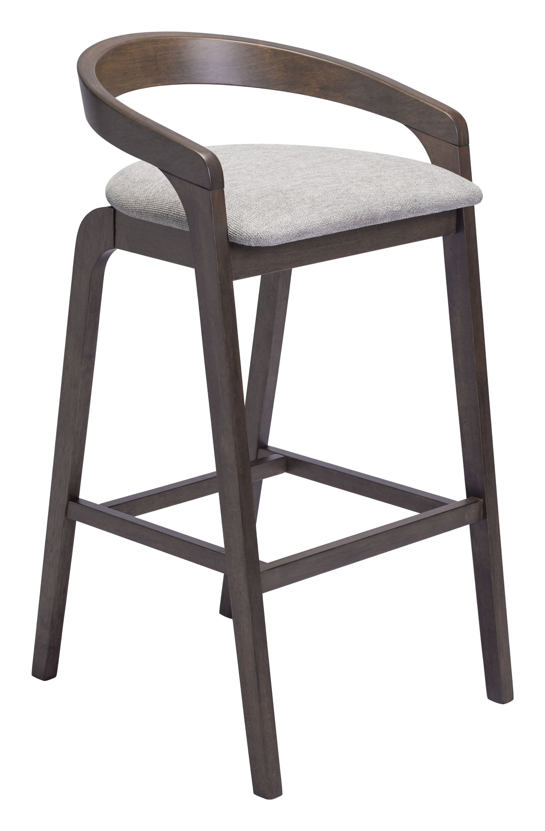 Zuo Troy Barstool (Set of 2) Dove Gray & Espresso
