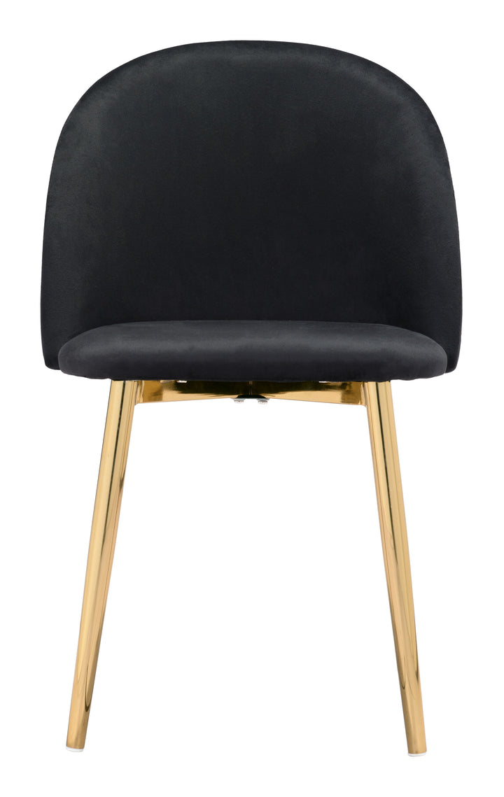 Zuo Cozy Dining Chair (Set of 2) Black & Gold