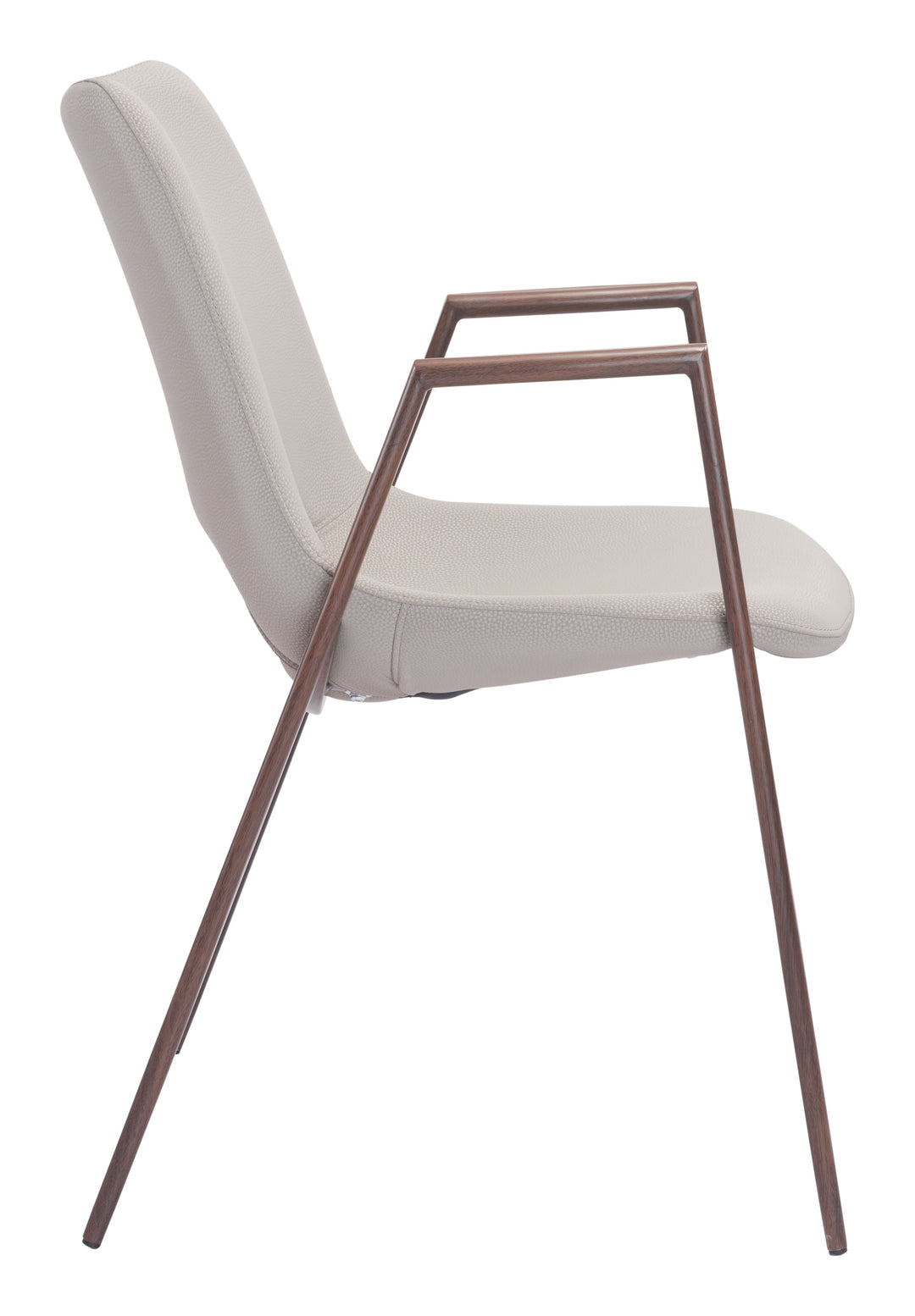 Zuo Desi Dining Chair (Set of 2) Beige & Walnut