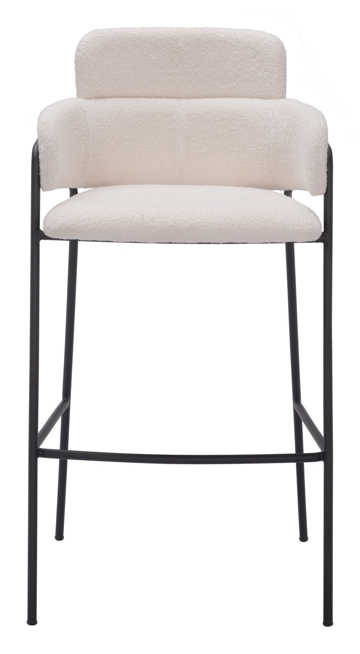 Zuo Marcel Barstool (Set of 2) Cream