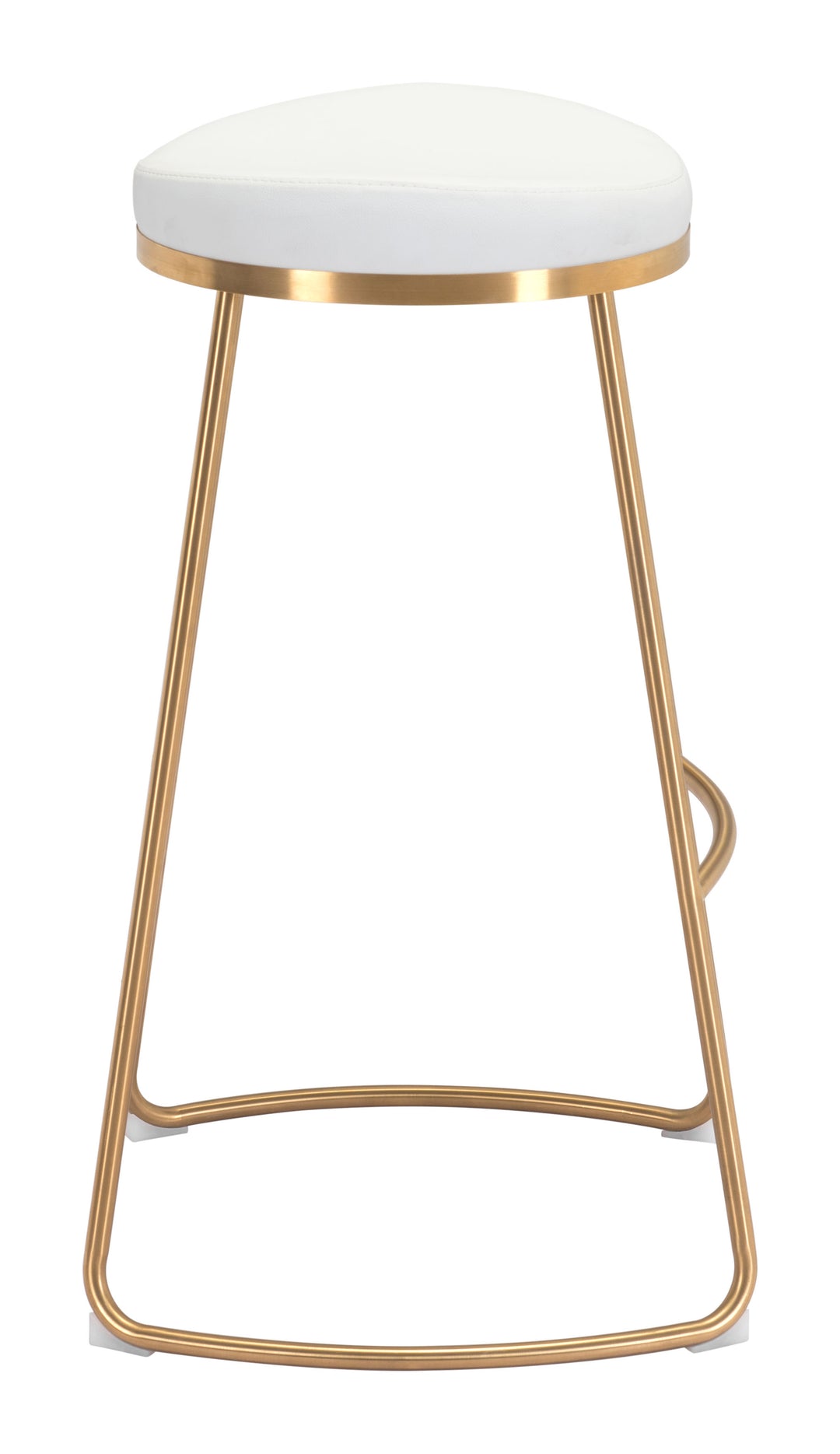 Zuo Bree Barstool (Set of 2) White & Gold