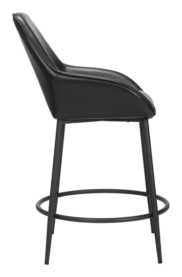 Zuo Vila Counter Stool (Set of 2) Black