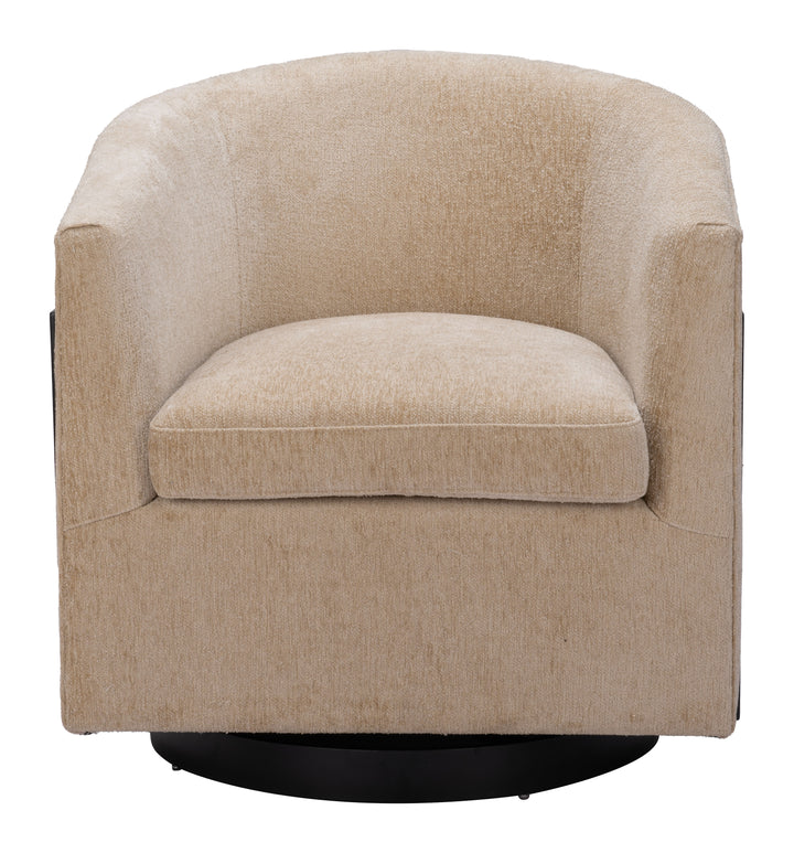 Zuo Hanko Swivel Chair Golden Beige
