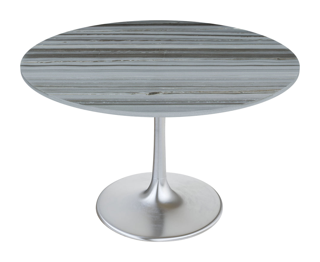 Zuo Star City Dining Table Gray & Silver
