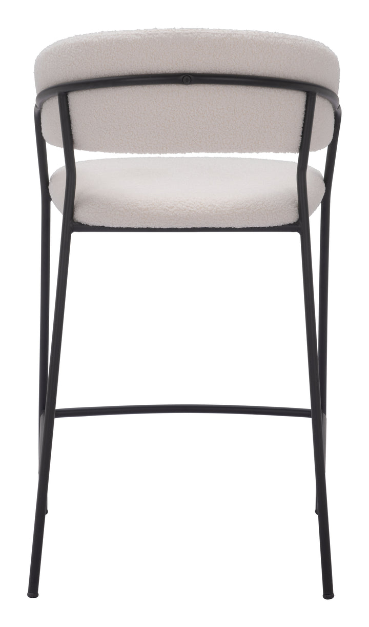 Zuo Josephine Counter Stool (Set of 2) Cream
