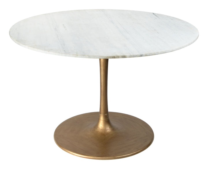 Zuo Ithaca Dining Table White & Gold