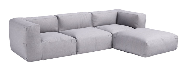 Zuo Luanda Corner Chair Gray