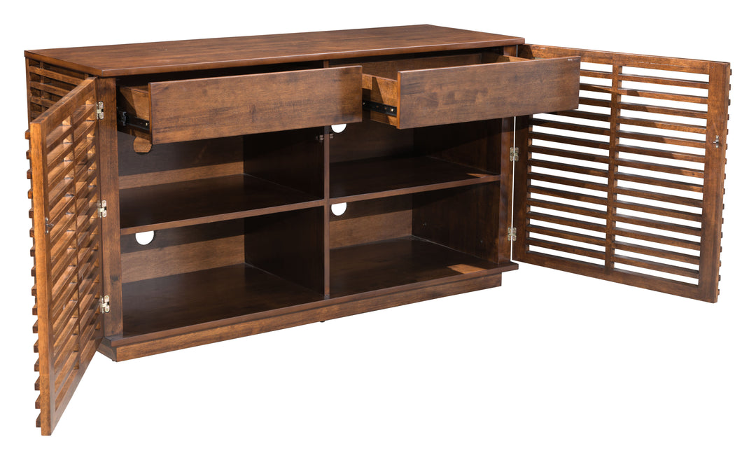Zuo Linea Credenza Walnut