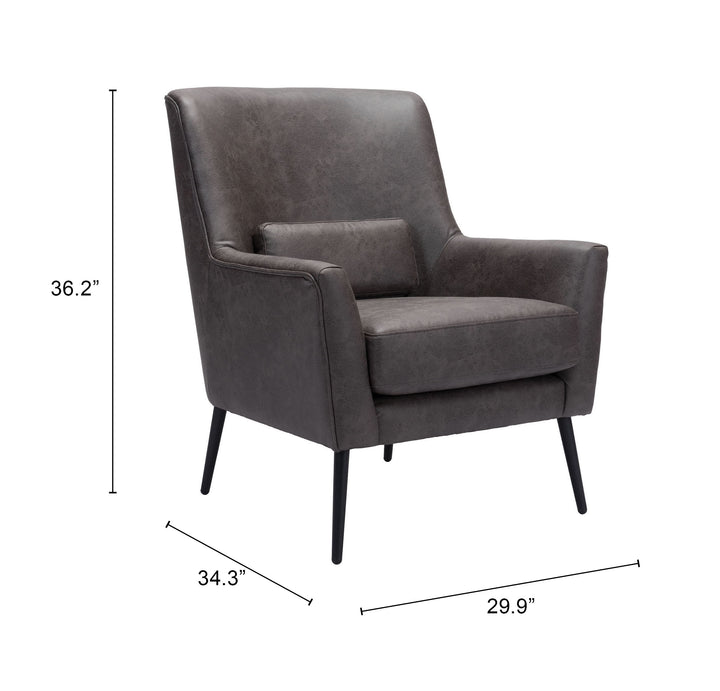 Zuo Ontario Accent Chair Vintage Black