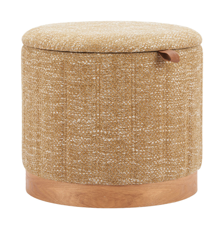Zuo Fije Storage Ottoman Oat Yellow