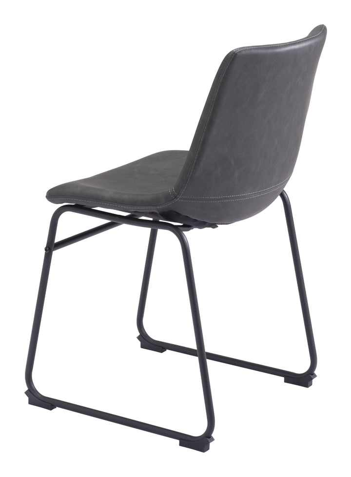 Zuo Smart Dining Chair (Set of 2) Charcoal