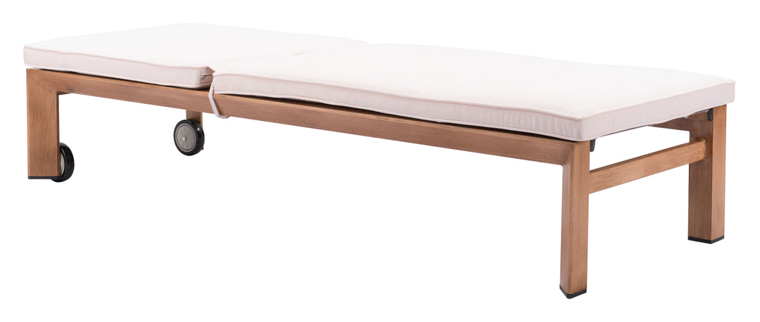 Zuo Cozumel Lounge Chair Beige & Natural