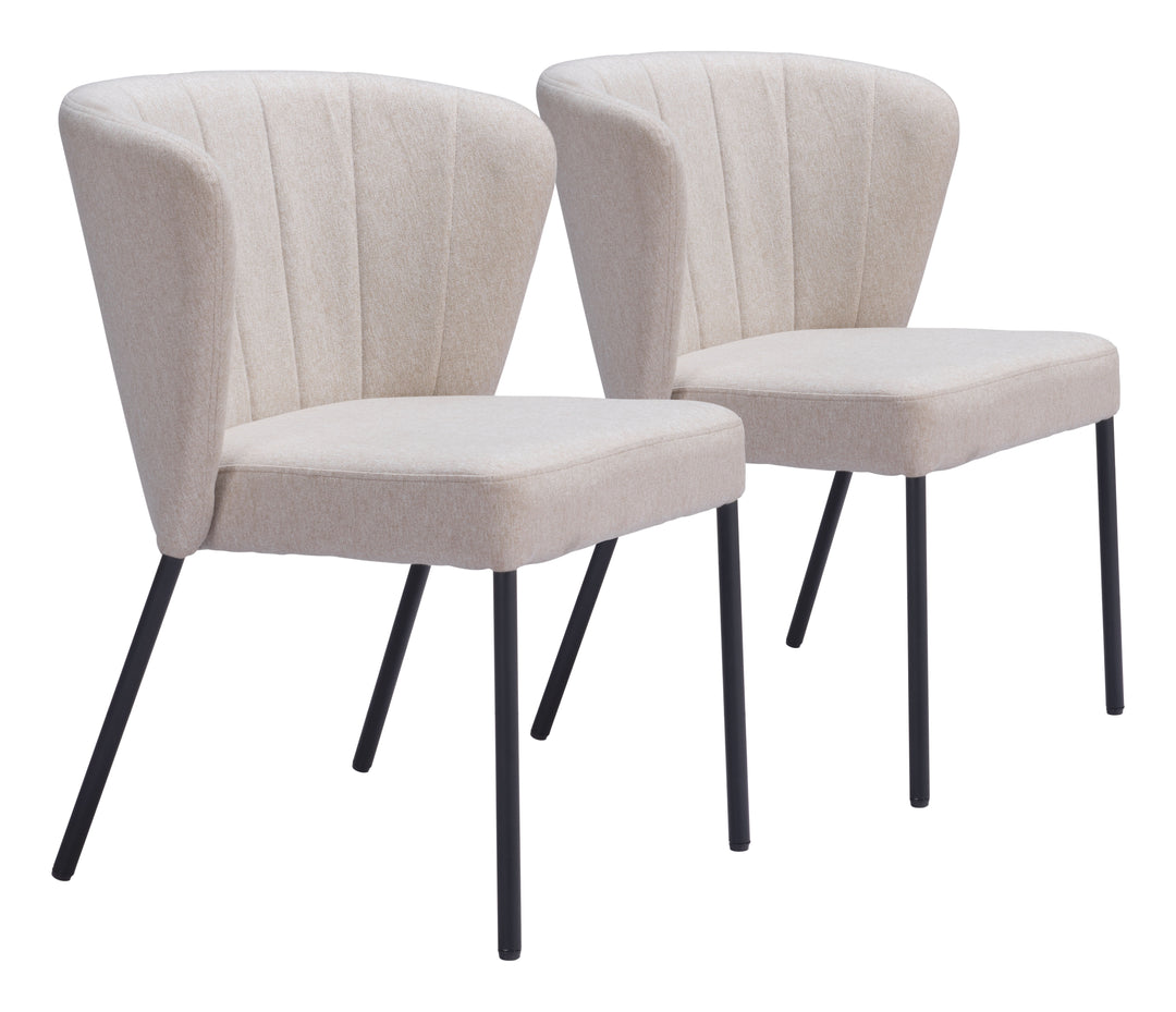 Zuo Aimee Dining Chair (Set of 2) Beige