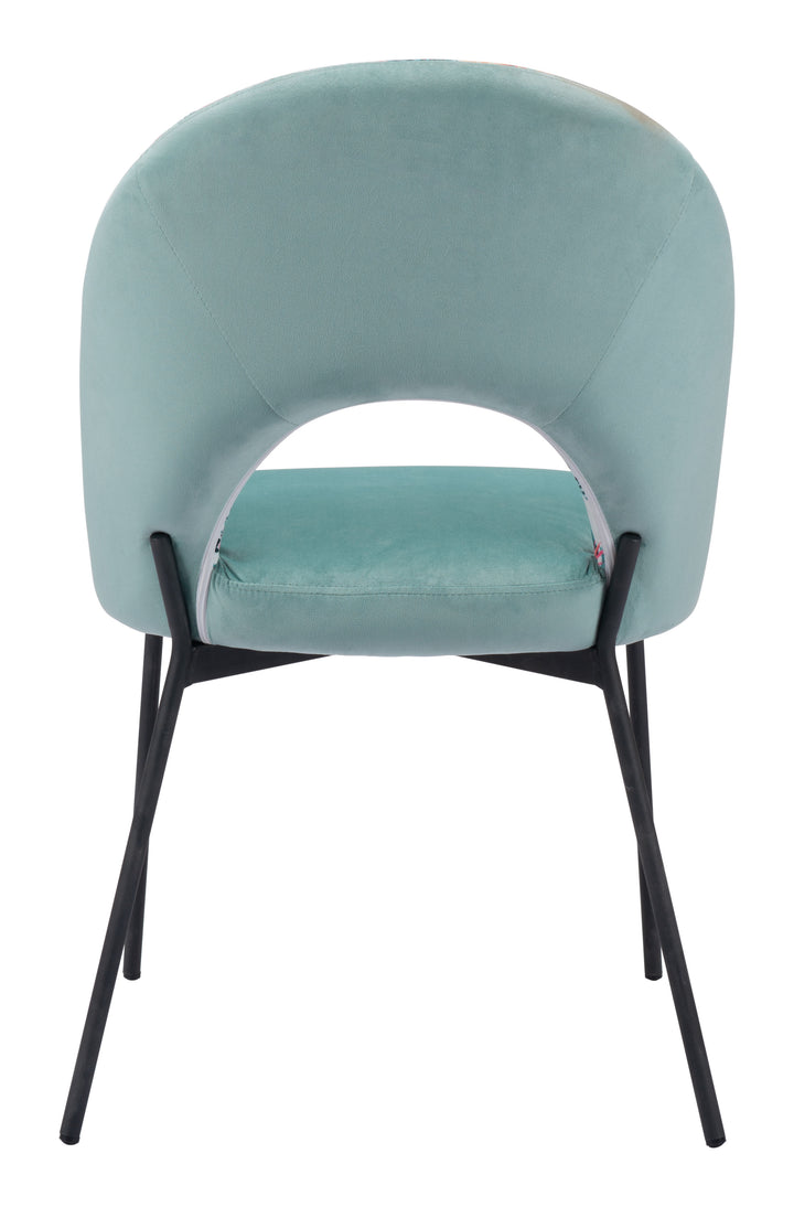 Zuo Bethpage Dining Chair (Set of 2) Multicolor Print & Green