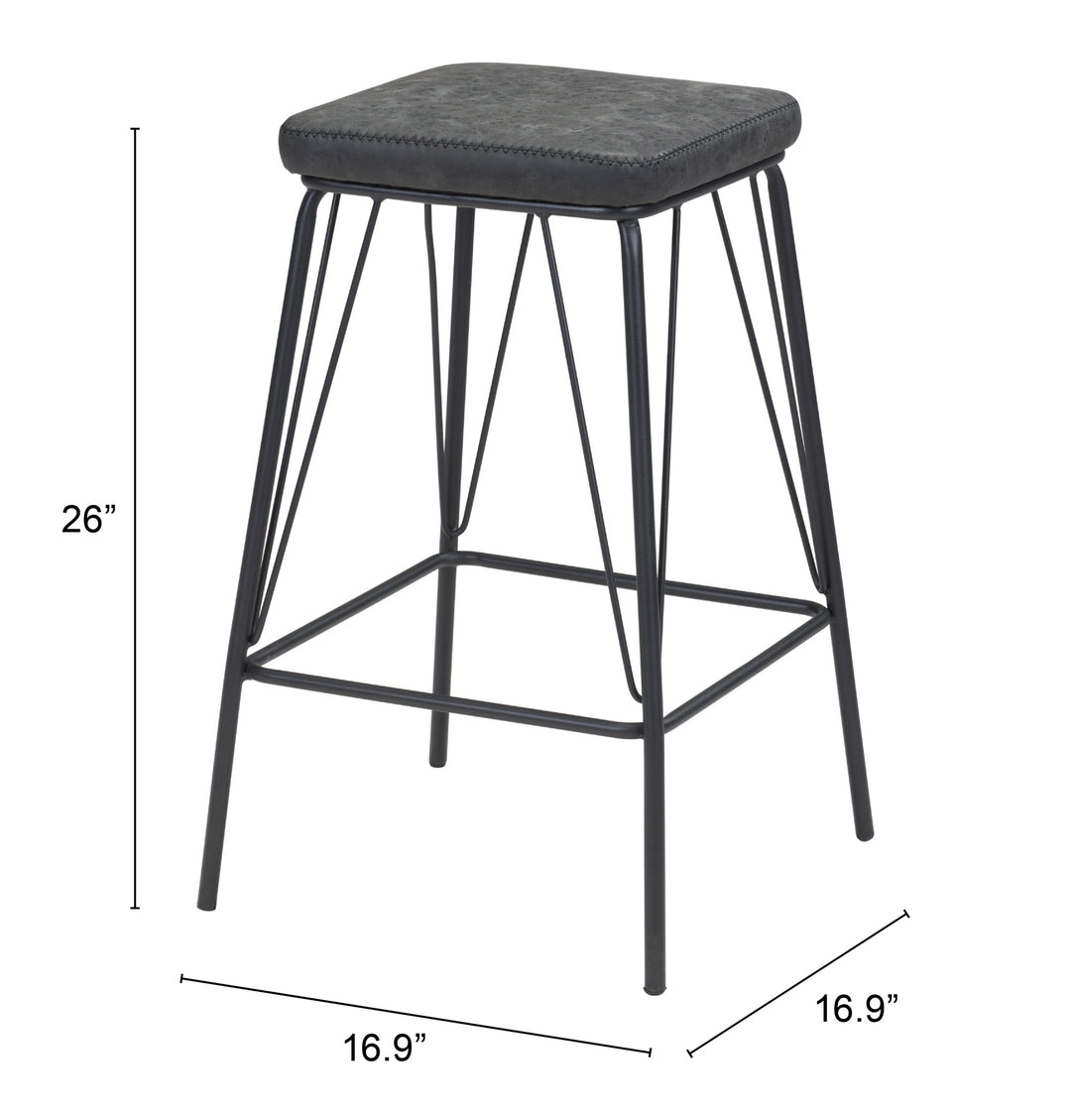 Zuo Samuel Counter Stool (Set of 2) Vintage Black
