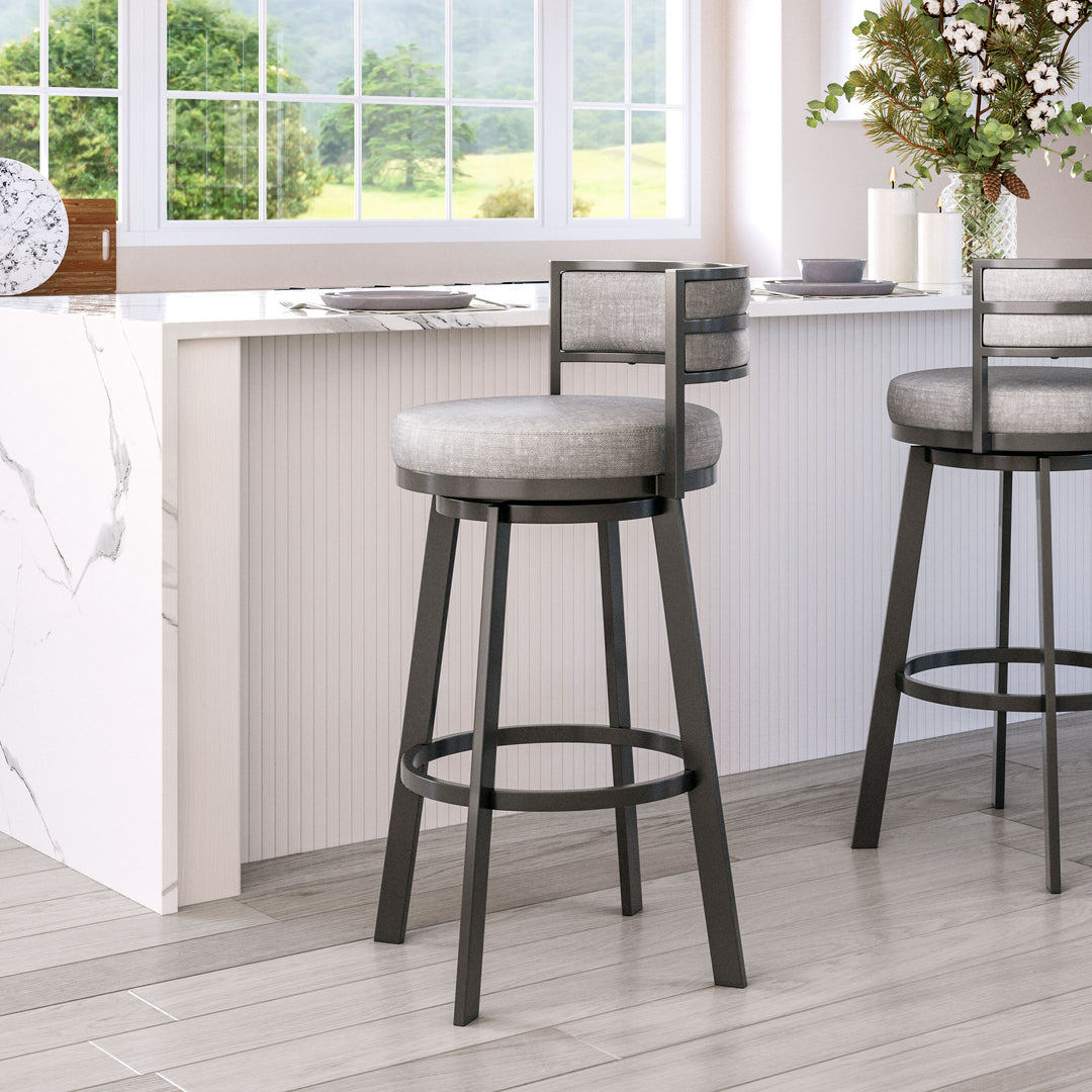 Zuo Gimsby Swivel Barstool Gray