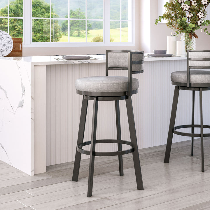 Zuo Gimsby Swivel Barstool Gray