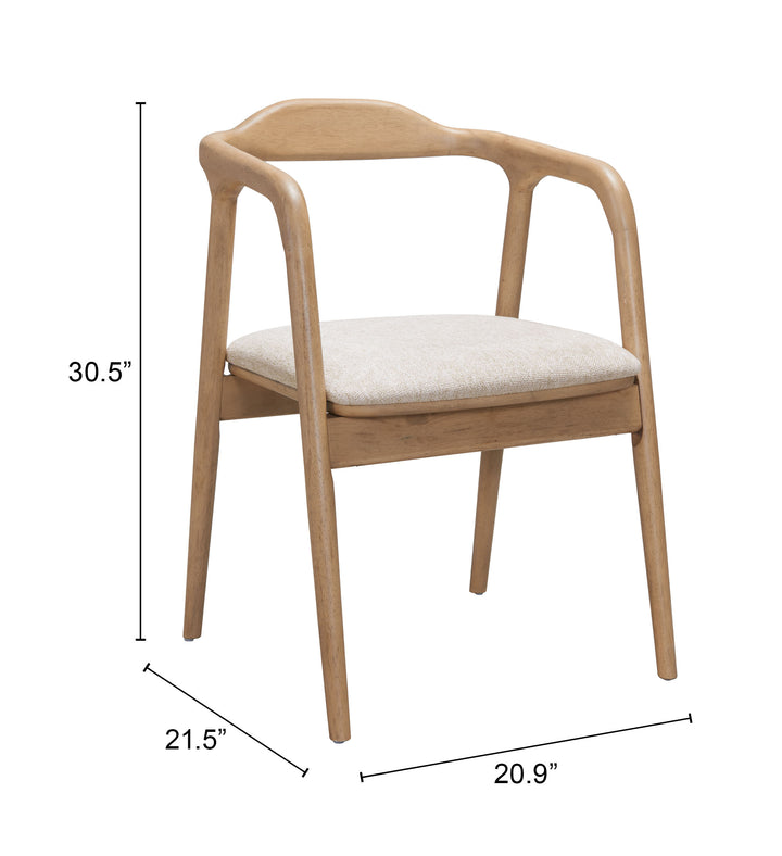 Zuo Hosoi Dining Chair Beige
