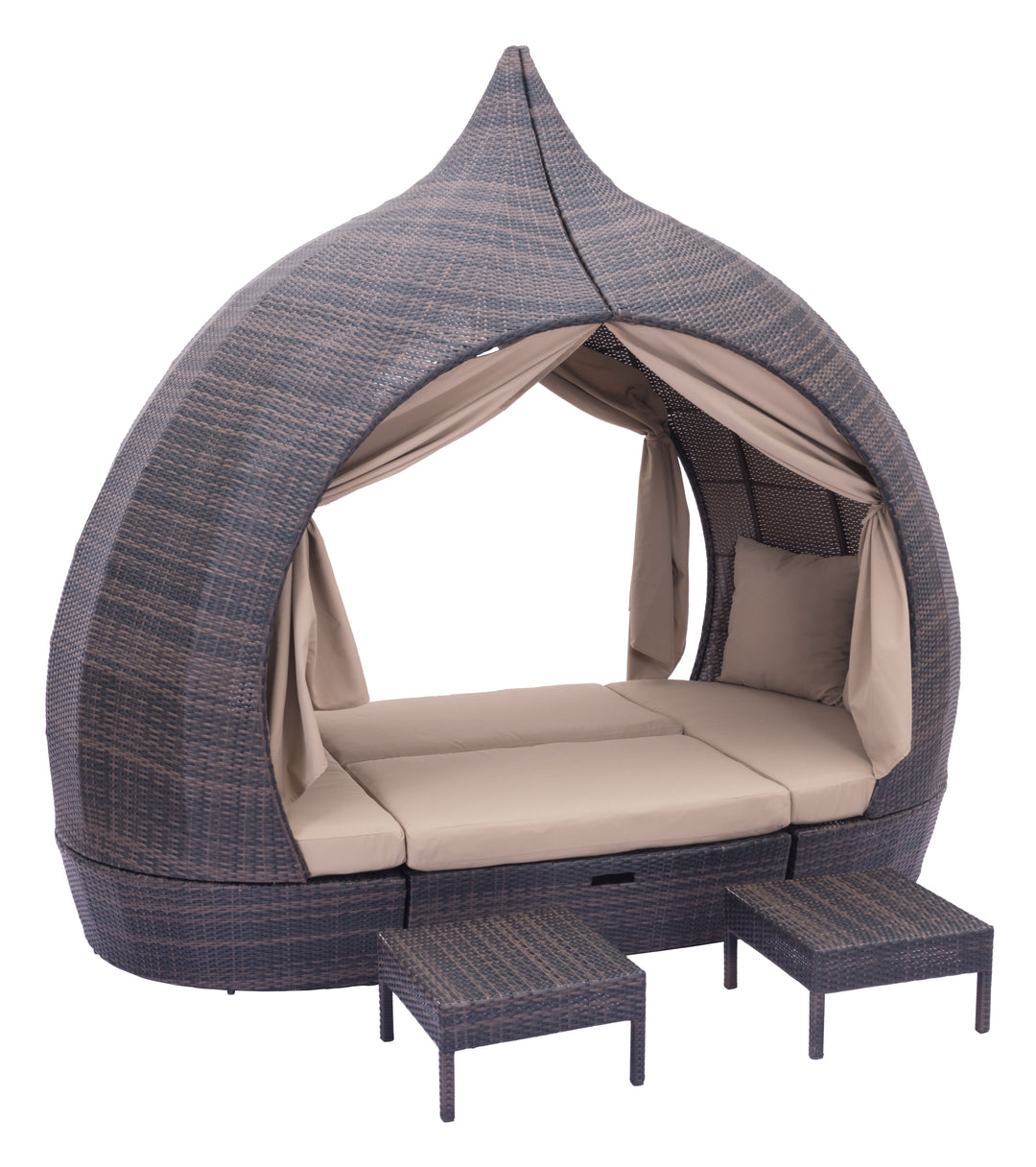 Zuo Majorca Daybed Brown & Beige