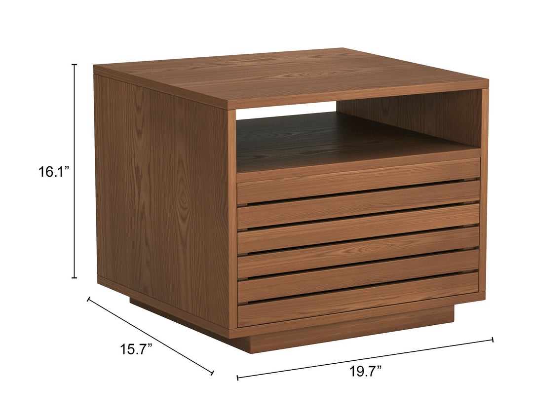 Zuo Slit Nightstand Walnut