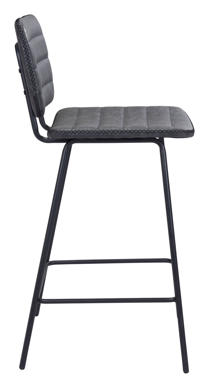 Zuo Boston Counter Stool (Set of 2) Vintage Black