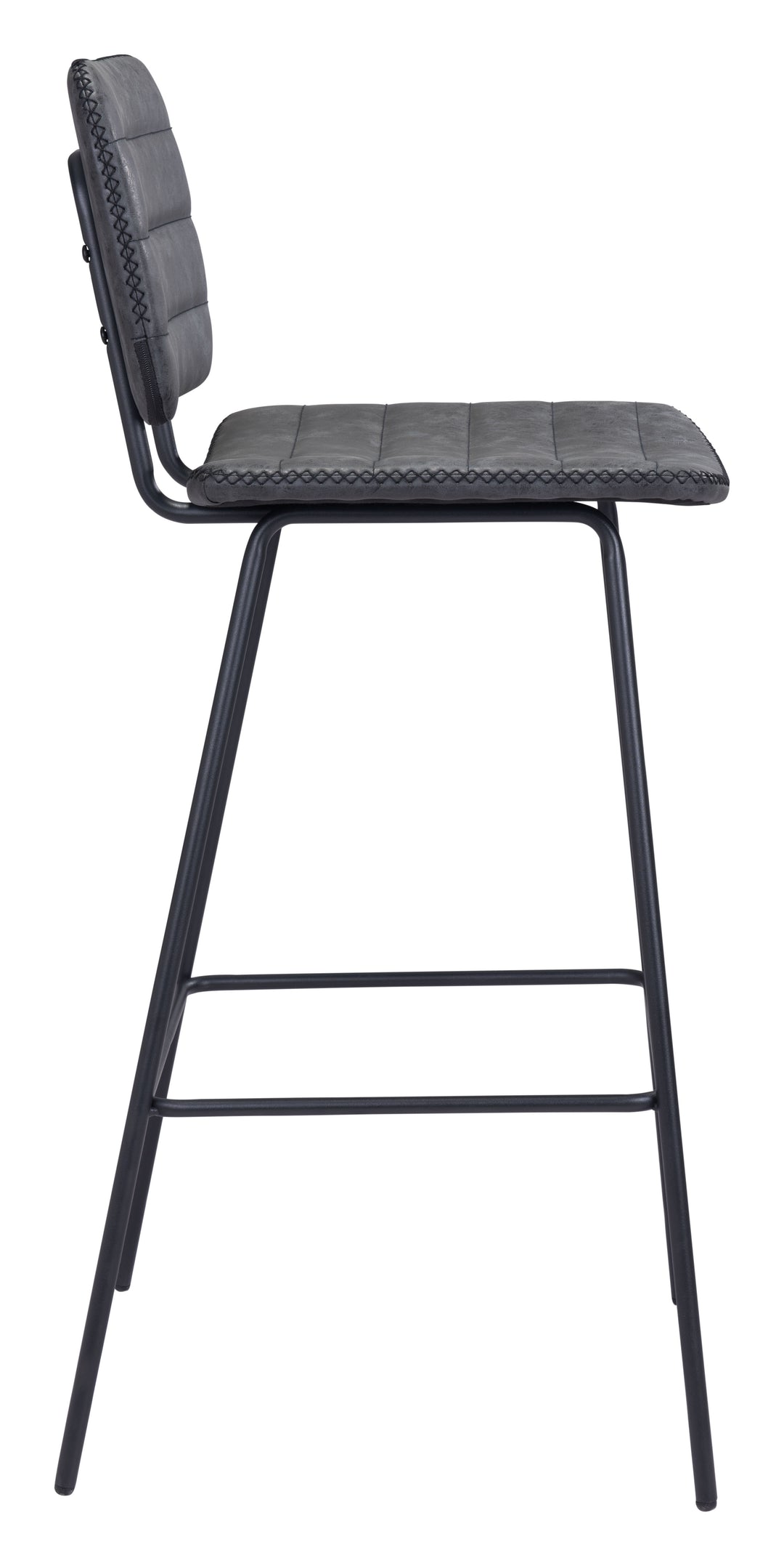 Zuo Boston Barstool (Set of 2) Vintage Black