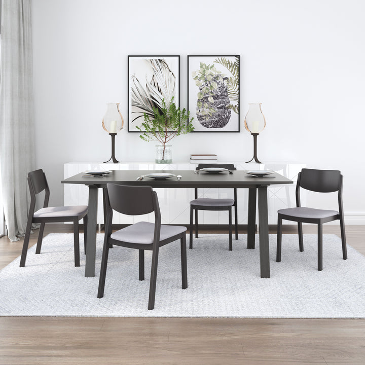 Zuo Desdamona Dining Chair (Set of 2) Gray & Black