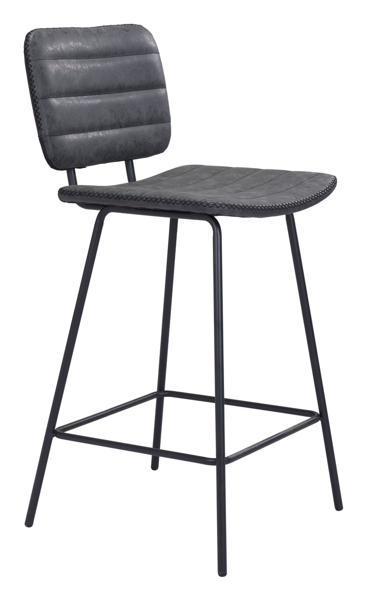 Zuo Boston Counter Stool (Set of 2) Vintage Black
