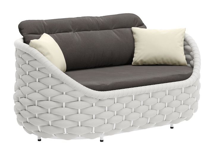 Zuo Coral Reef Loveseat Gray