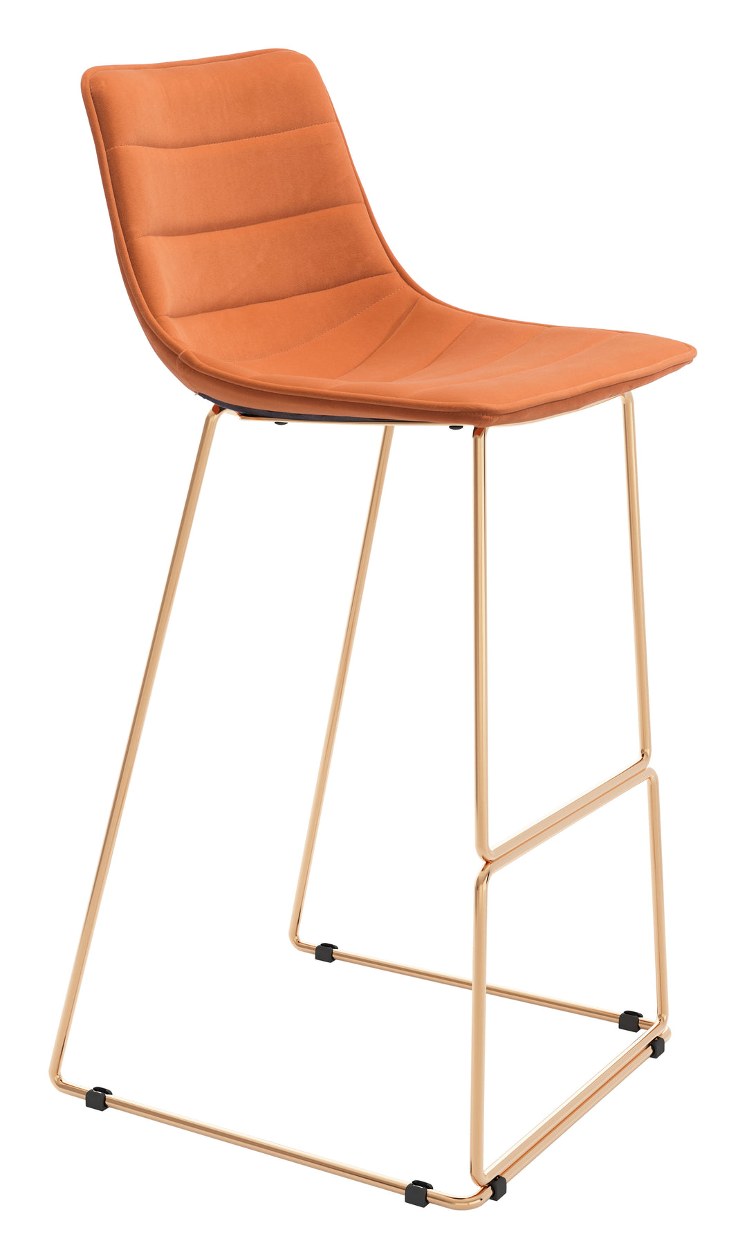 Zuo Adele Barstool (Set of 2) Orange & Gold