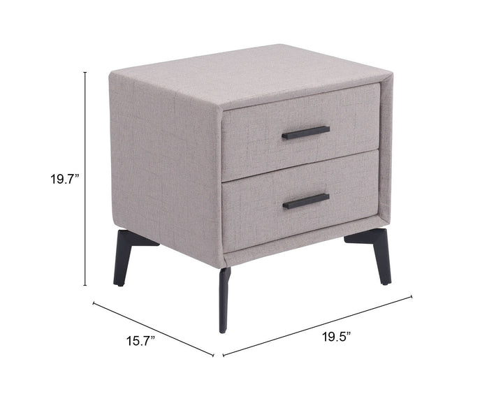 Zuo Halle Side Table Gray