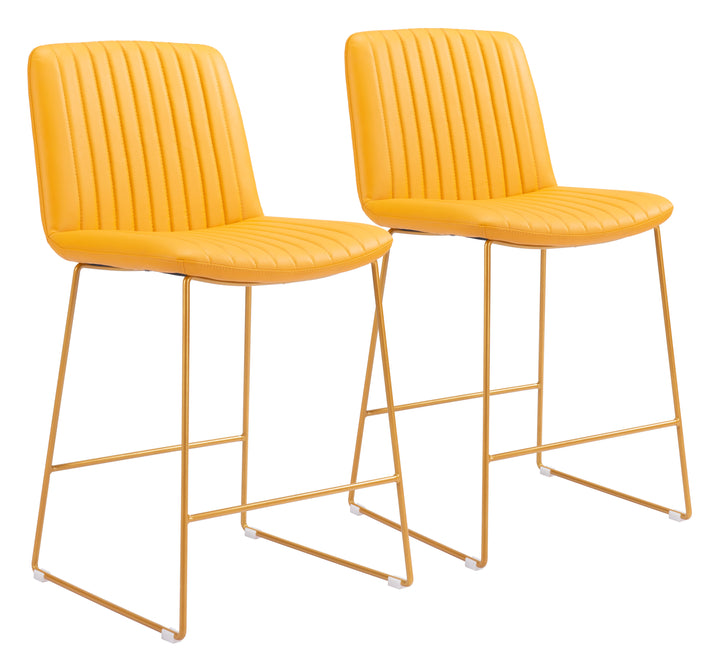 Zuo Mode Counter Stool (Set of 2) Yellow