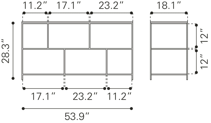 Zuo Singularity Console Table White & Black