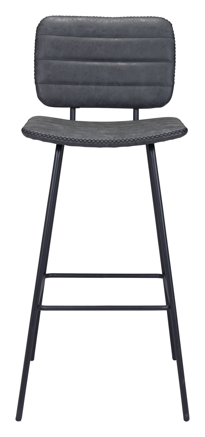 Zuo Boston Barstool (Set of 2) Vintage Black