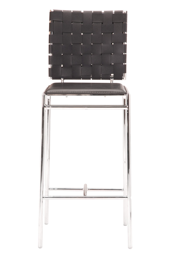 Zuo Criss Cross Counter Stool (Set of 2) Black