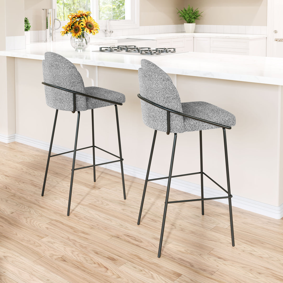 Zuo Jambi Barstool (Set of 2) Black & White