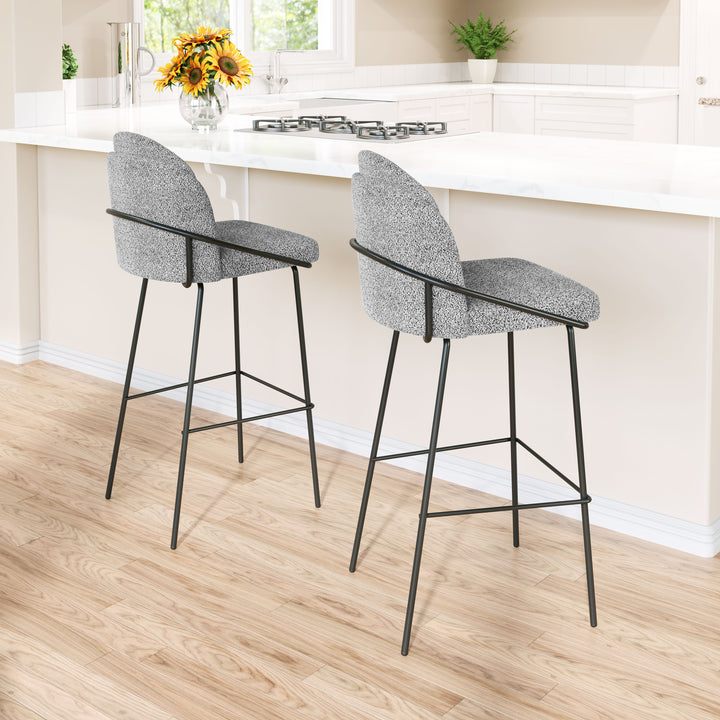 Zuo Jambi Barstool (Set of 2) Black & White