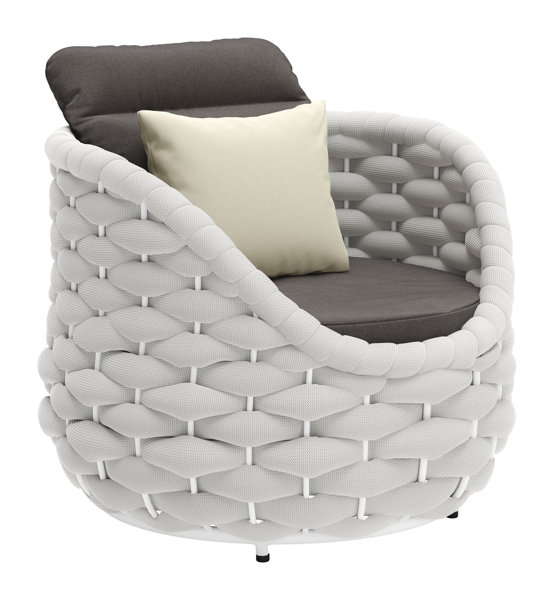 Zuo Coral Reef Accent Chair Gray