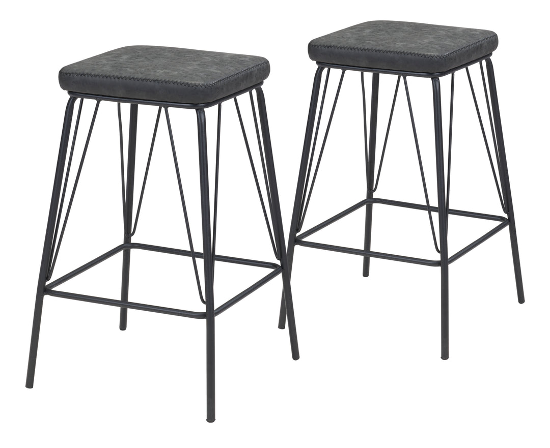 Zuo Samuel Counter Stool (Set of 2) Vintage Black