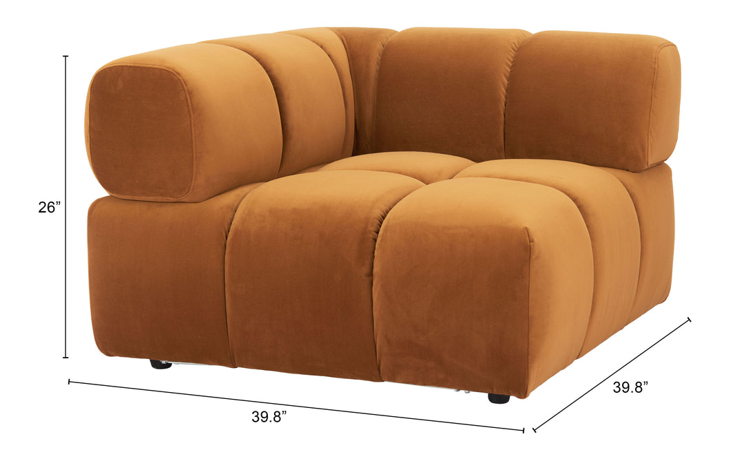 Zuo Rist Corner Chair Brown