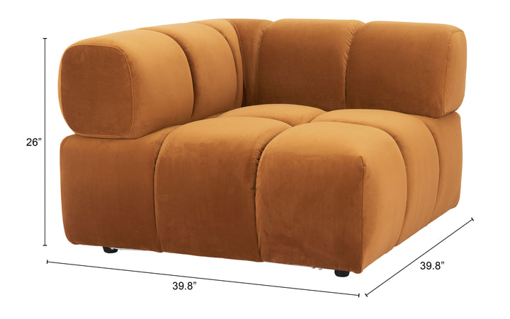 Zuo Rist Corner Chair Brown
