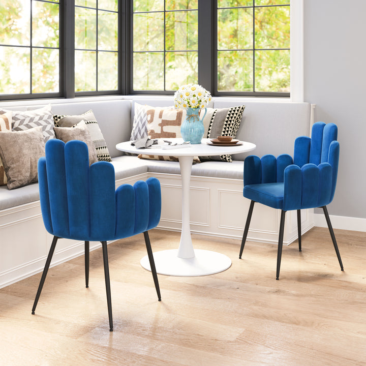 Zuo Noosa Dining Chair (Set of 2) Navy Blue