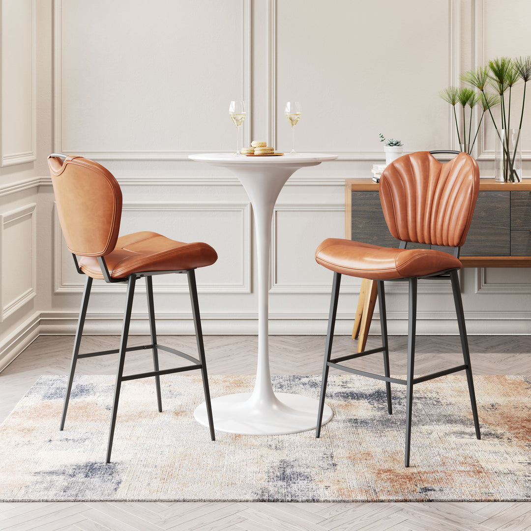 Zuo Terrence Barstool Vintage Brown