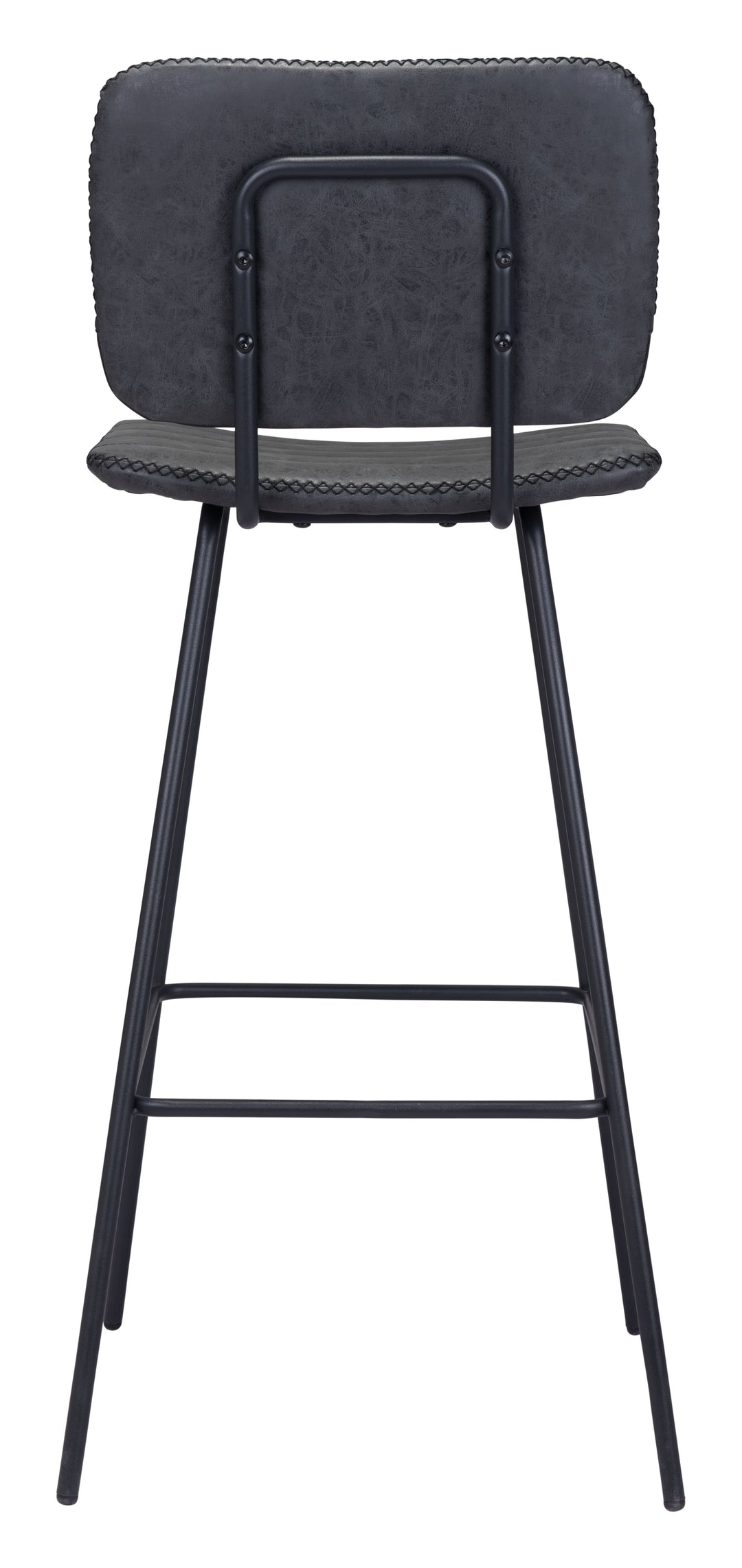 Zuo Boston Barstool (Set of 2) Vintage Black